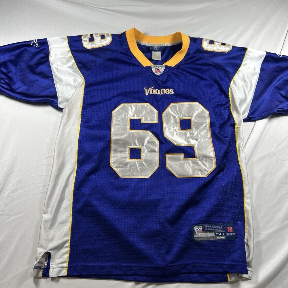 NFL Minnesota Vikings Jared Allen #69 Stitch Reebok On Field Blue Jersey Size 50